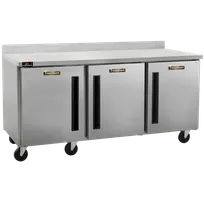 product of Traulsen CLUC-72F-SD-WTLRR-LK 72" 3-Solid Door Worktop Freezer, Stainless Steel, 18.80 cu. ft.