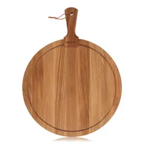 product of Boska 320100 Serving Board - Wooden, 15.94" Diameter x 1.3" Height, European Oak, FSC Certified