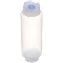 product of AllPoints 185672 FIFO BOTTLE™ 20 oz Clear Squeeze Bottle, Large Blue Valve, NSF Certified