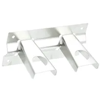 product of AllPoints 36123 Mop & Broom Holder, 7-9/16" Stainless Steel, Holds Two Mops, Wall‑Mount Design
