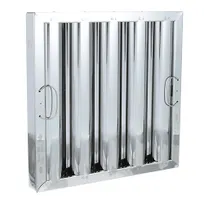 product of AllPoints 8014140 Exhaust Hood Filter, Baffle Style, Stainless Steel, 16"H x 16"W x 2"D