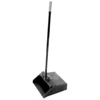 product of AllPoints 83240 Lobby Dust Pan, Commercial Grade, 29.5" Handle, 12" Wide, Plastic, Black Finish