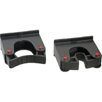 product of AllPoints 36119 Mop Broom Holder, 2‑Piece Set, 2 7/16" (62 mm) H, 1 3/8" (35 mm) W, Plastic - Set