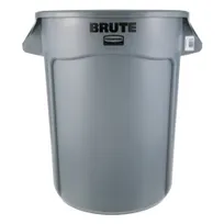 product of AllPoints 36152 - 32‑Gal Rubbermaid Brute Trash Can, 27‑13/16" Round Gray Rubber, Heavy‑Duty