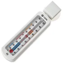 product of AllPoints 621152 Economy Refrigerator/Freezer Thermometer, Dial Display, Handheld, Steel Finish