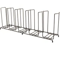product of AllPoints 76582 Dispense‑Rite Cup Rack Organizer, 5‑Section Wire Steel, Black, 8½" H x 23" W x 5" D