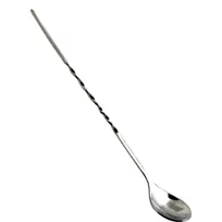 product of AllPoints 86435 Bar Spoon – 11" Stainless Steel Cocktail Mixing Spoon, Bartending Utensil