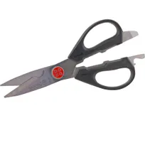 product of AllPoints 97637 Kitchen Shears - 8½" Steel Blades, Black Handles with Bottle and Lid Opener