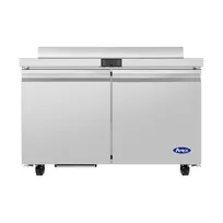 product of Atosa USA AWF48SD 48" 2-Door Worktop Freezer with Backsplash, Stainless Steel, 12.22 cu. ft.