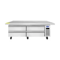 product of Atosa USA MGF8464GR 76" 4 Drawers Freezer Chef Base, Stainless Steel, Temp -8°F–1°F, 680W, R290, 4.9 cu. ft.