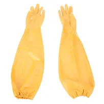 product of AllPoints 1331829 Dishwasher Glove, 25" X-Large Yellow Nitrile‑Coated Rubber Grip - 1 Pair
