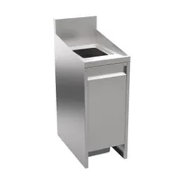 product of Krowne KR24-T14-C Royal Series Trash Station, Swing Door, 14" W x 24" D x 32.5" H, Stainless Steel