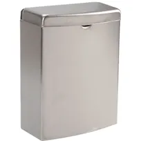product of AllPoints 1411199 Bobrick Sanitary Napkin Receptacle, 8" x 4" x 11" H, Flip‑Top, Stainless Steel
