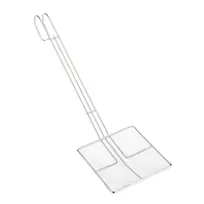 product of AllPoints 2261004 Skimmer, 6" Square Bowl, #12 Fine Mesh, 13½" Nickel‑Plated Handle, 19" Length