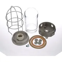 product of AllPoints 263216 Refrigeration Light Fixture with 4" Glass Globe, Wire Guard, 120V