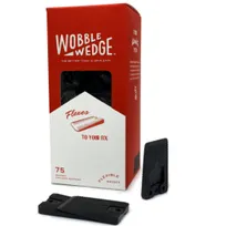 product of AllPoints 2801635 Wobble Wedge® Tapered Installation Shims, Flexible Black Vinyl, Box of 30, Fits Table Legs