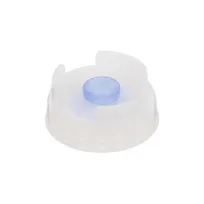 product of AllPoints 2801966 FIFO Squeeze Bottle Cap, Clear Plastic, Large Blue Valve, Clear/White