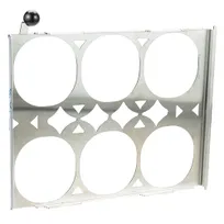 product of AllPoints 8012358 Egg Ring Set, Six 4" Stainless Steel Round Rings for Perfect Egg Shapes