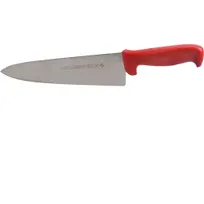 product of AllPoints 97650 Chef Knife - 10" Stamped Blade, Carbon Stainless Steel, Red Polypropylene Handle