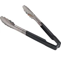 product of AllPoints VOL4780920 Utility Tongs – 9½" Black Handle, Stainless Steel Paddle, Kool‑Touch®, 3‑9"