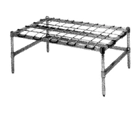 product of Metro HP35S Dunnage Rack with Mat, 48" W x 18" D, 14½" H, Stainless Steel, 1300‑2000 lbs, Offset Wire