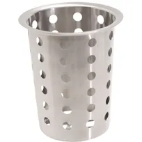 product of AllPoints 78286 Cylinder Flatware Holder, 3-3/4" OD Stainless Steel, Dishwasher Safe Silverware Organizer