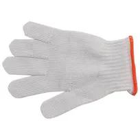 product of AllPoints 81514 Cut Resistant Slicer Glove, Small, Stainless Steel, White with Yellow Wristband