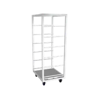 product of Winholt AL-3206CR-MLC Aluminum Holds 6 Standard Size 26-1/2" X 29- 1/8" Crisping Baskets. Unit Has Locking Casters