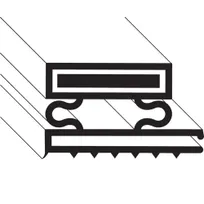 product of AllPoints 1271160 Refrigerator Door Gasket, 21½" x 18½" 4‑Sided Magnetic Screw‑In Vinyl, Gray Finish