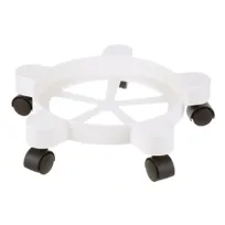 product of AllPoints 1331797 Utility Bucket Dolly, 5 Gallon White Plastic, General Purpose Heavy-Duty Transport Cart
