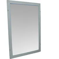 product of AllPoints 1412182 Mirror Shield, 18" x 30" Plexiglass, Blue, Hotel Room Mirror - 5/Pack