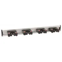 product of AllPoints 1591144 Mop Broom Holder, 20" Aluminum Holder with Sliding Brackets and Hardware