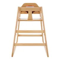 product of AllPoints 186305 High Chair 27.5" Height Fits Under Most Tables Hardwood Natural Finish Strap Hardware Tool