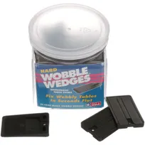 product of AllPoints 281758 Wobble Wedge Pack - 30 Black Stabilizer Wedges for Tables, Prevents Rocking, Easy Install