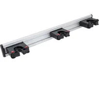 product of AllPoints 36117 Mop Broom Holder, 20" x 2¼" x 3¼" Black/Silver Aluminum Rack Holds Three Mops