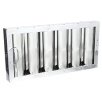 product of AllPoints 8014136 Baffle Exhaust Hood Filter, Stainless Steel, 10" H x 20" W x 2" D, Kitchen Grease