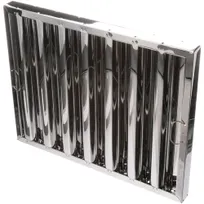 product of AllPoints 8014164 Commercial Kitchen Exhaust Hood Filter Type6 Baffle Stainless Steel 20" H x 25" W x 2" D S/S