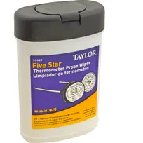 product of AllPoints 81211 Taylor Thermometer Probe Wipes, Food‑Safe Pads, 100 Count, Non‑Lint White