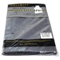 product of AllPoints 851280 Bib Apron – 43" x 30" Black Neoprene, Pocket‑Free, Kitchen Use