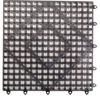 product of AllPoints 86500 Bar Mat - 12" x 12" Rubber Tile Shelf Liner, Black, Grease‑Resistant, NSF Certified