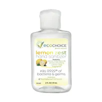 product of Sterno 20784 Hand Sanitizer, 2 oz Gel, 70% Plant‑Based Ethanol, Lemon Zest, USDA, Quick‑Dry - 80/Case
