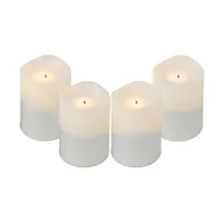 product of Sterno 60326 Flameless Votive Candle, 2.0-T LED White, Timer, 24-Hour Run, 3-Hour Charge - 4/Pack