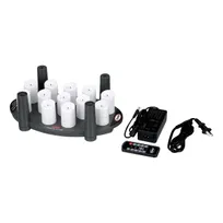 product of Sterno 60334 Flameless Candle Set, 12 Votive LEDs, Rechargeable, 3 Color Modes, 8-Hour Charge - Case