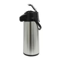 product of Omcan USA 69587 Airpot - 2.2L (74oz) Lever Style Dispenser, Black Lid, Glass Liner, Steel Housing