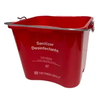 product of Thunder Group PLCP003RD Sanitizing Pail, 3 Qt Red Bowl, 7-3/4" x 6-3/4" x 6", NSF Certified