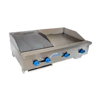 product of Comstock-Castle FHP42-24T-1.5RB 42" Countertop Gas Griddle/Charbroiler Combination, 80.000 BTU