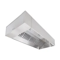 product of CaptiveAire 5424ND-2-PSP-F 12' Self-Cleaning Exhaust Hood with 2760 CFM Belt Drive Exhaust Fan, 10" Direct Drive Supply Fan&Optional ANSUL Fire System