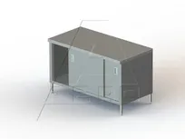 product of AERO Mfg 2TSOD-3048 Cabinet Base Sliding Doors Work Table