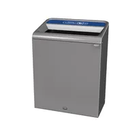 product of Rubbermaid 1961508 Mixed Recycling Container, 45‑Gallon Gray Steel, ADA Compliant, UL Classified