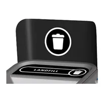 product of Rubbermaid 1961572 Configure Landfill Recycling Sign, Black, Fits 15-Gallon Containers, Made in USA